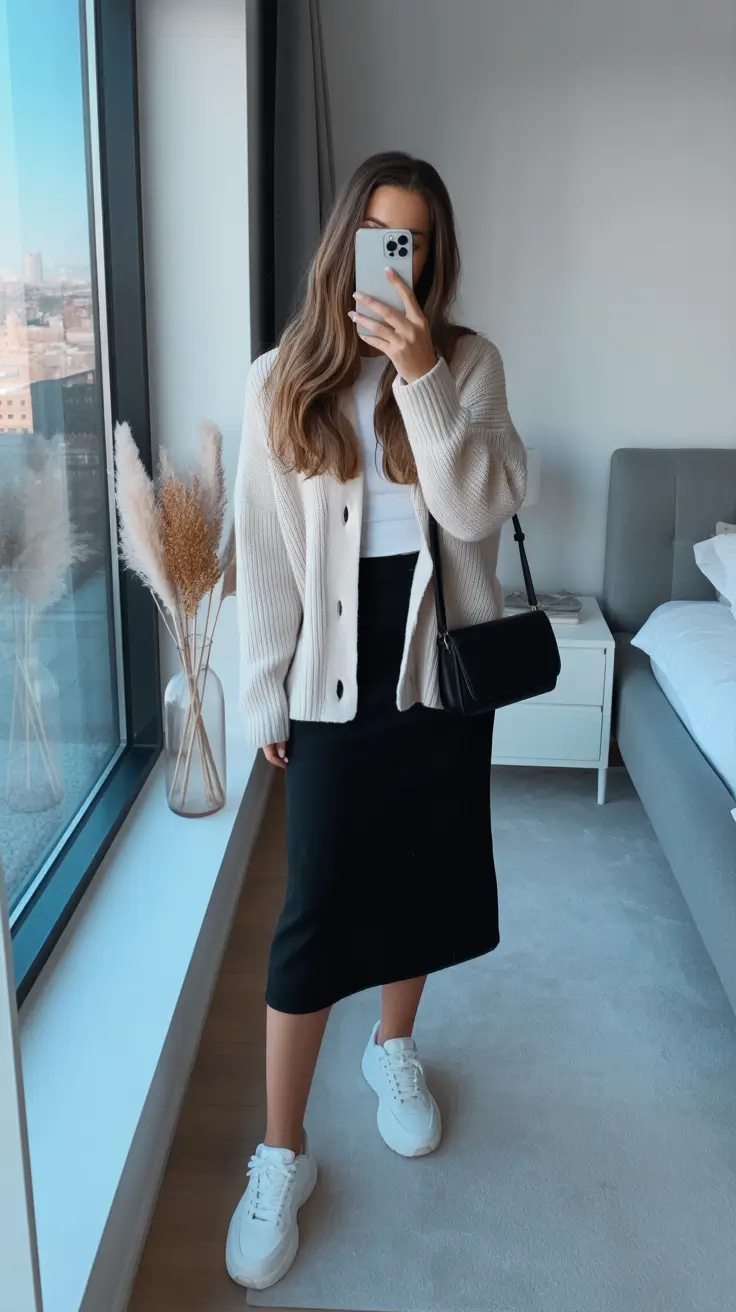 effortless spring casual work outfits 2026 Soft Neutrals With a Sporty Spring Twist