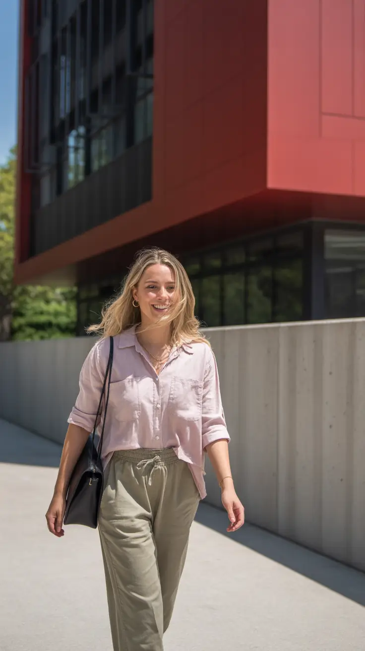 fashionable spring outfits for women over 30 2026 Soft Everyday Minimalism in Spring Neutrals