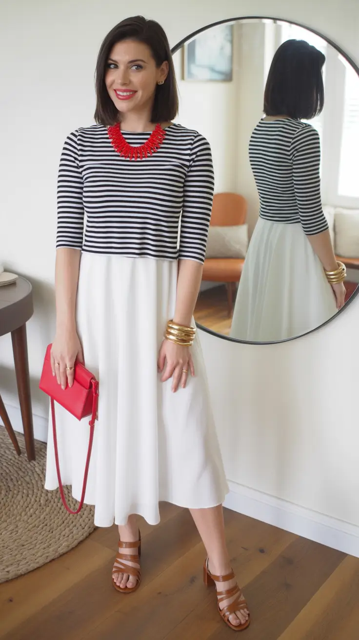 fashionable spring outfits for women over 30 2026 Classic Breton Stripes With a Bold Spring Twist