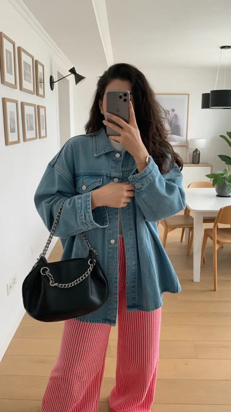 February outfits ideas 2026 Soft Denim Layers for a Casual Winter Mood