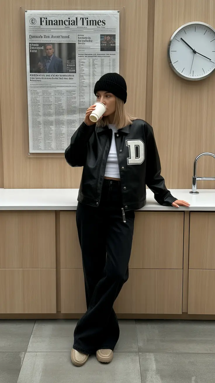 February outfits ideas 2026 Minimalist Varsity Cool for Everyday Winter Comfort