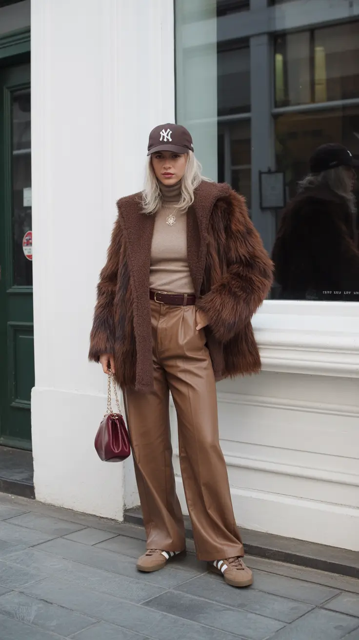 February outfits ideas 2026 Rich Chocolate Tones for a Luxe Winter Street Style Moment