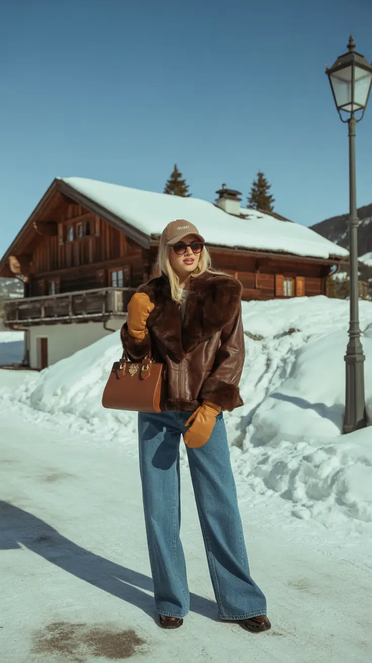 February outfits ideas 2026 Alpine Warmth with Retro Winter Charm