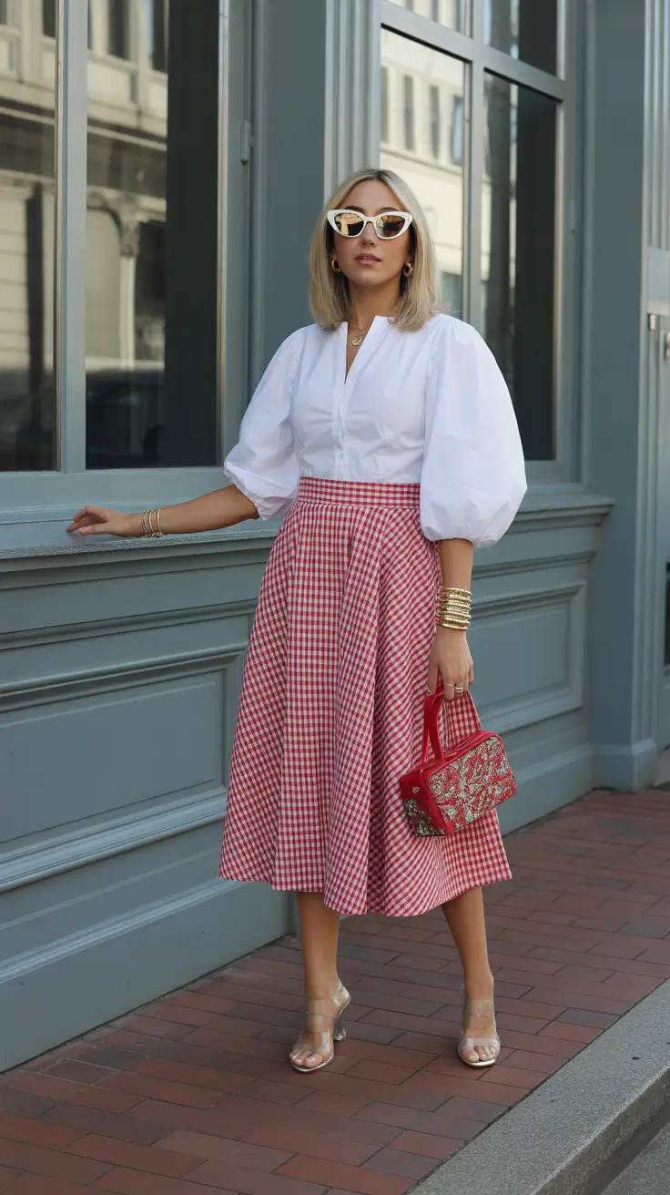 modern spring fashion outfits 2026 Retro Gingham With Modern Spring Polish