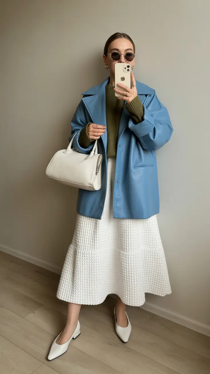 modern spring wardrobe silhouettes 2026 Polished Volume With Soft Color Confidence