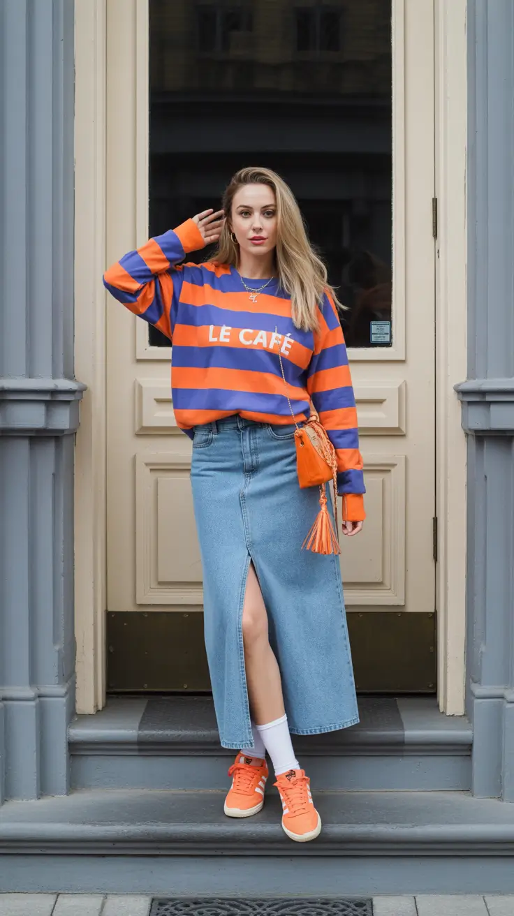 modern spring wardrobe silhouettes 2026 Playful Street Silhouette With Bright Spring Contrast