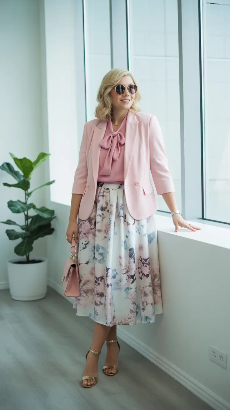 modern spring wardrobe silhouettes 2026 Pastel Precision With Romantic Silhouette Flow