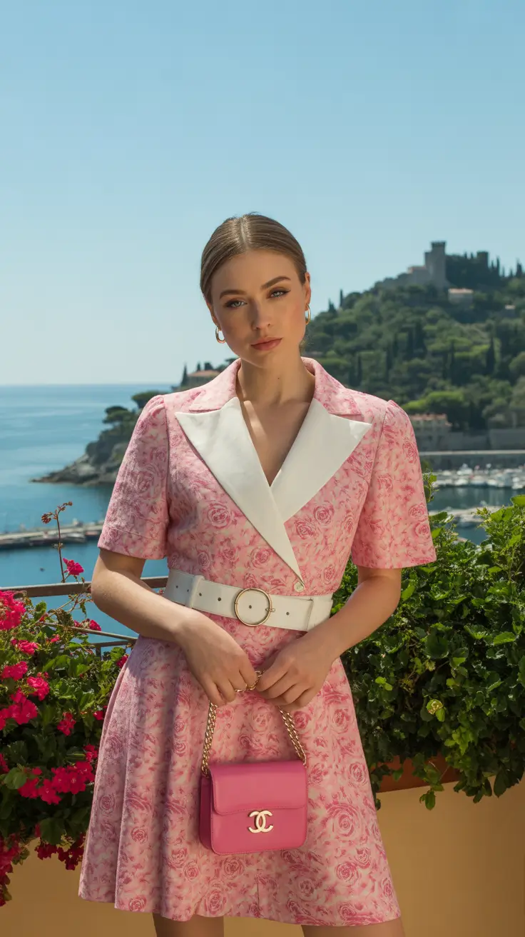 modest spring outfits for graduation 2026 Pink Floral Charm with a Polished Twist