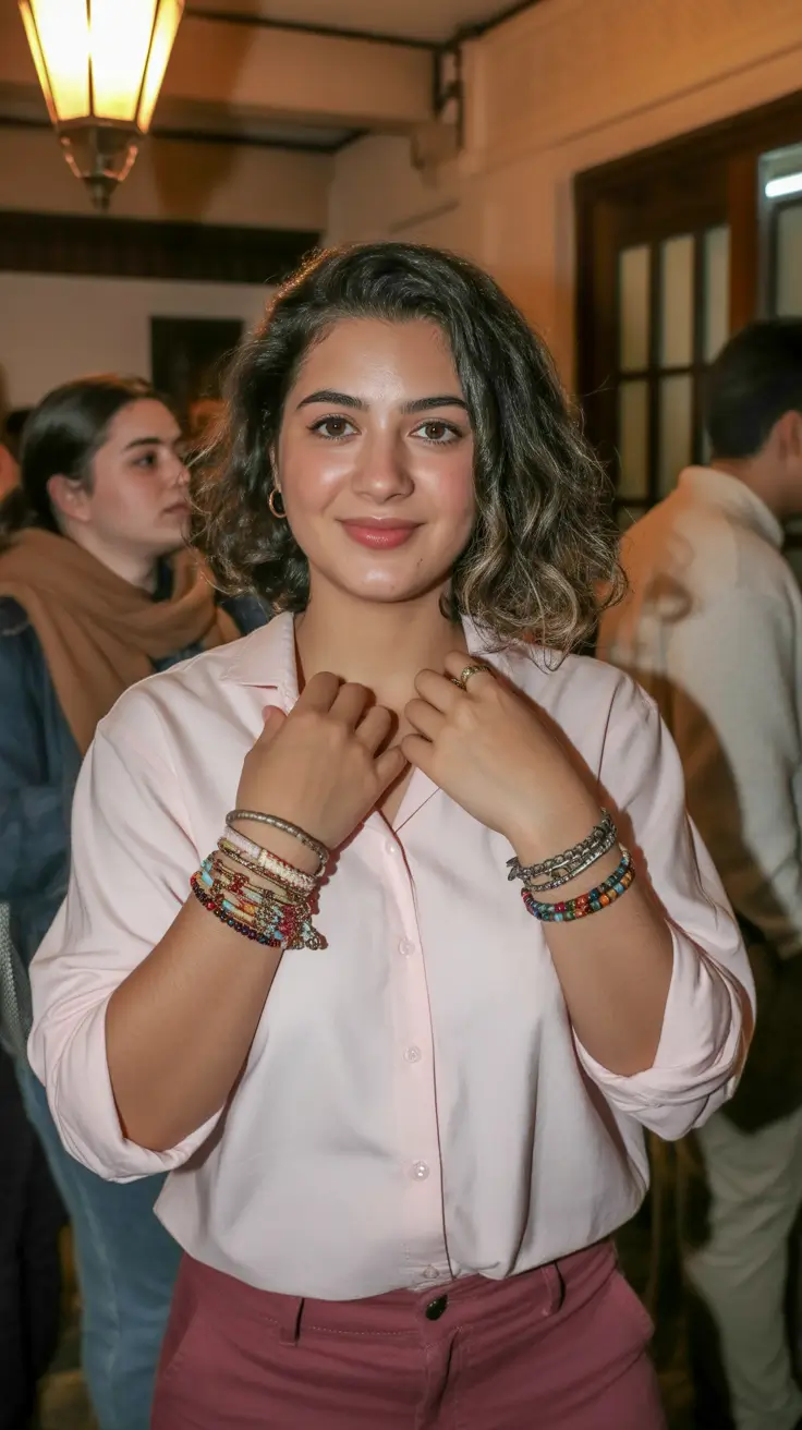 old money spring outfits 2026 style Soft Pink Shirt and Relaxed Spring Warmth