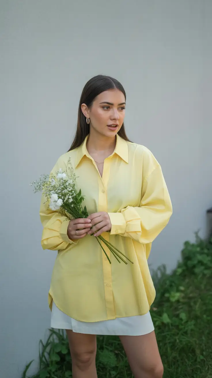 pastel spring birthday outfit 2026 Soft Lemon Oversize