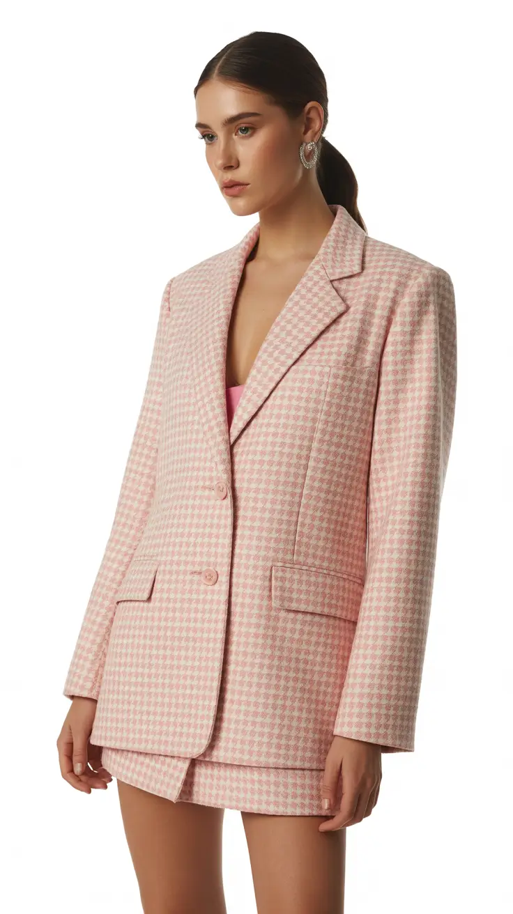 pastel spring birthday outfit 2026 Cotton-Candy Houndstooth