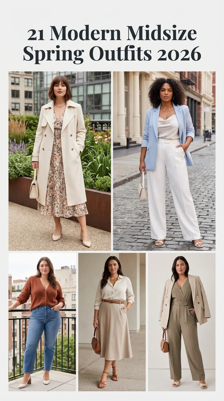 Modern Midsize Spring Outfits 2026: Fresh Ideas 2026 for Everyday Style