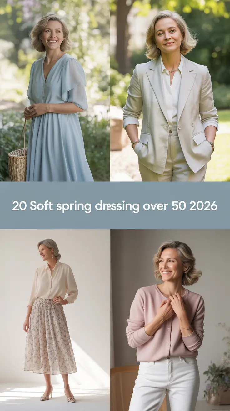 Soft Spring Dressing Over 50 2026: Fresh Outfits for Effortless Spring Style