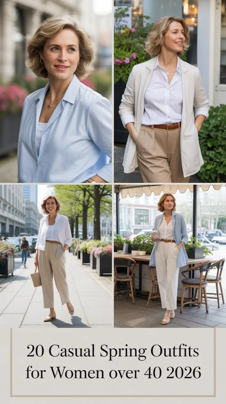 Casual Spring Outfits for Women Over 40 2026: Chic & Trendy Ideas for Effortless Style