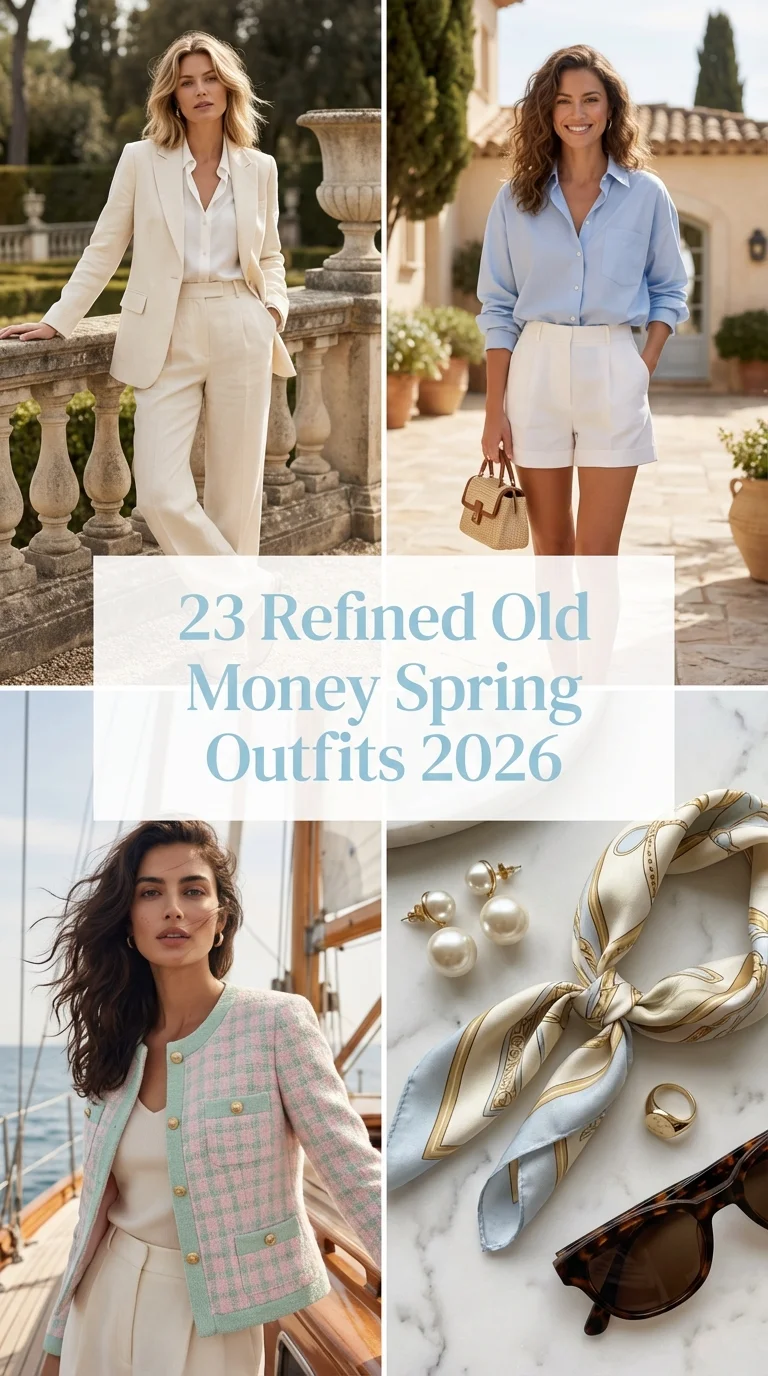 Refined Old Money Spring Outfits 2026: Elegant Aesthetic for Modern Women