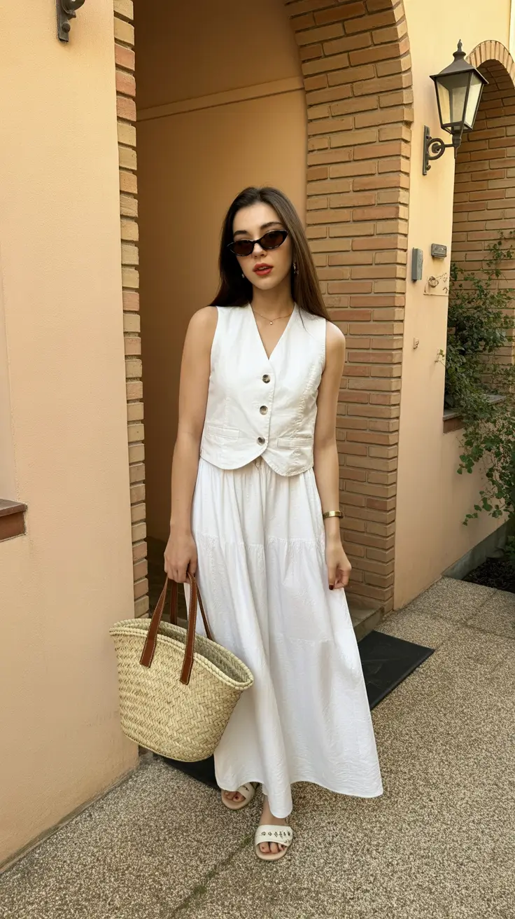 old money spring outfits 2026 White Layers and Country Market Ease