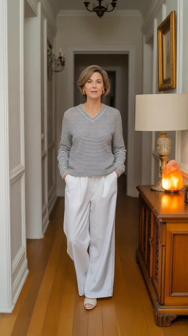 Soft spring dressing over 50 2026 Striped Softness