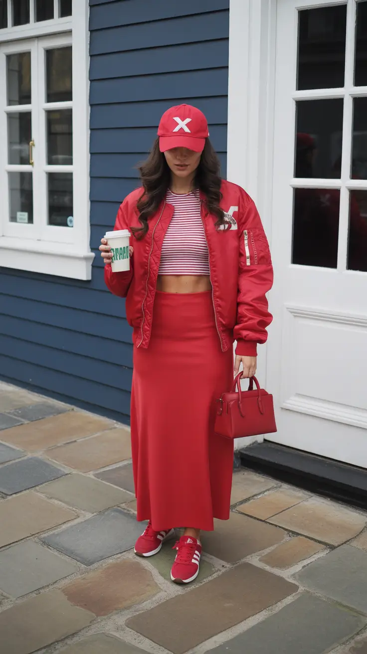 spring capsule wardrobe ideas 2026 Sporty Red for a Color-Charged Spring