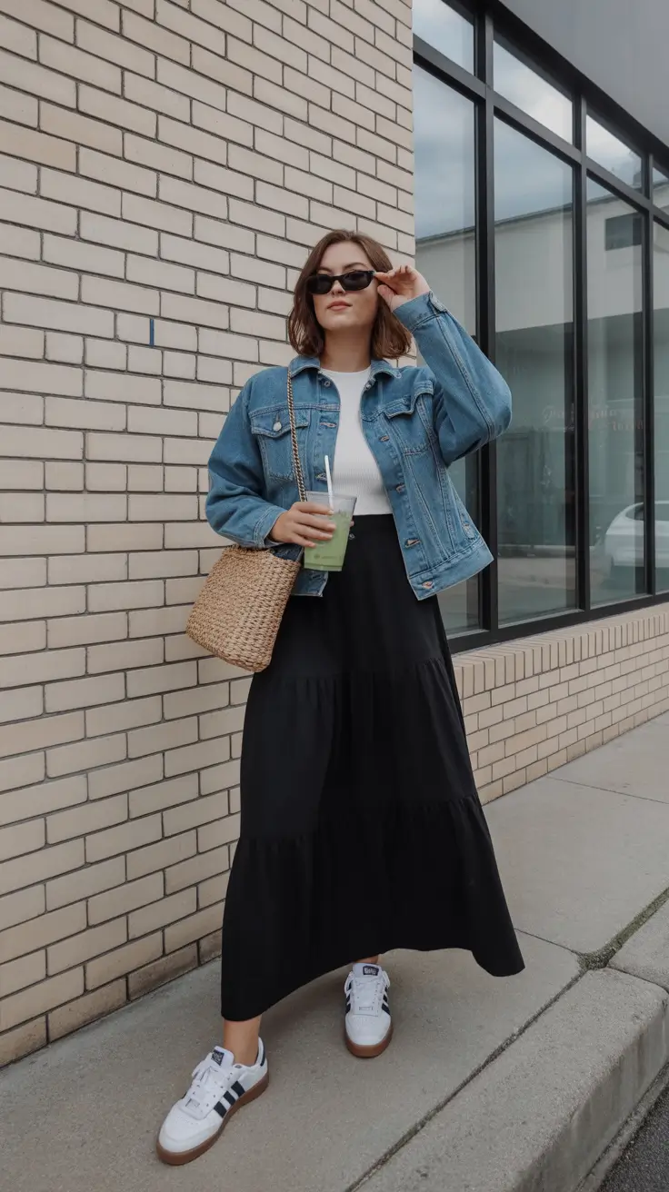 stylish spring jean jacket outfits 2026 Boho Textures With Modern Denim Structure