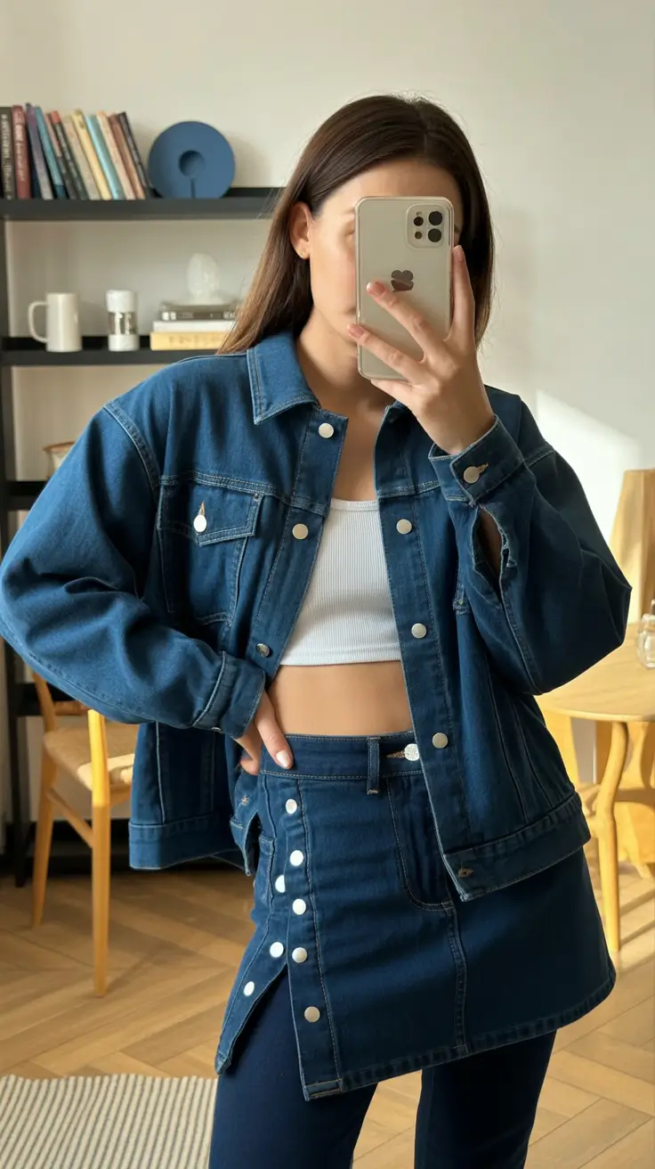 stylish spring jean jacket outfits 2026 Modern Denim Layering With a Youthful Twist
