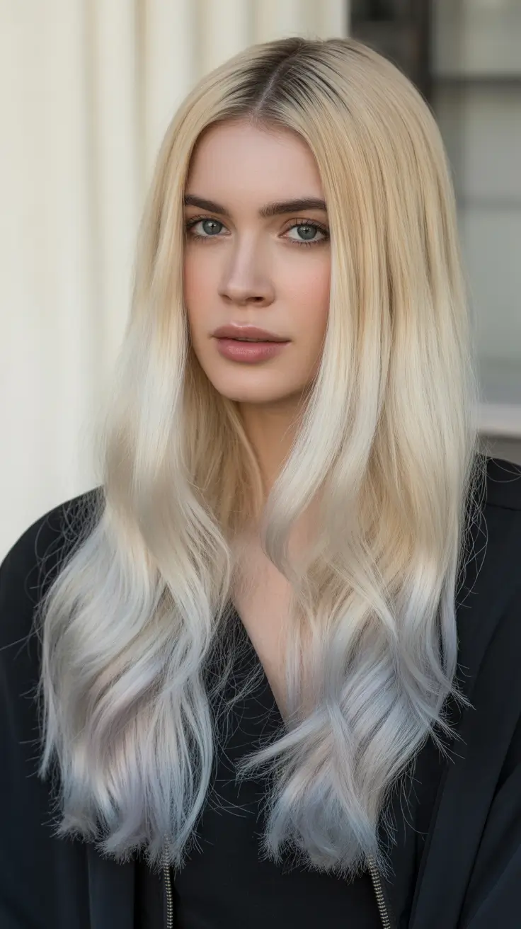 amazing spring mid length haircut 2026 Cool Platinum Length with Seamless Blend