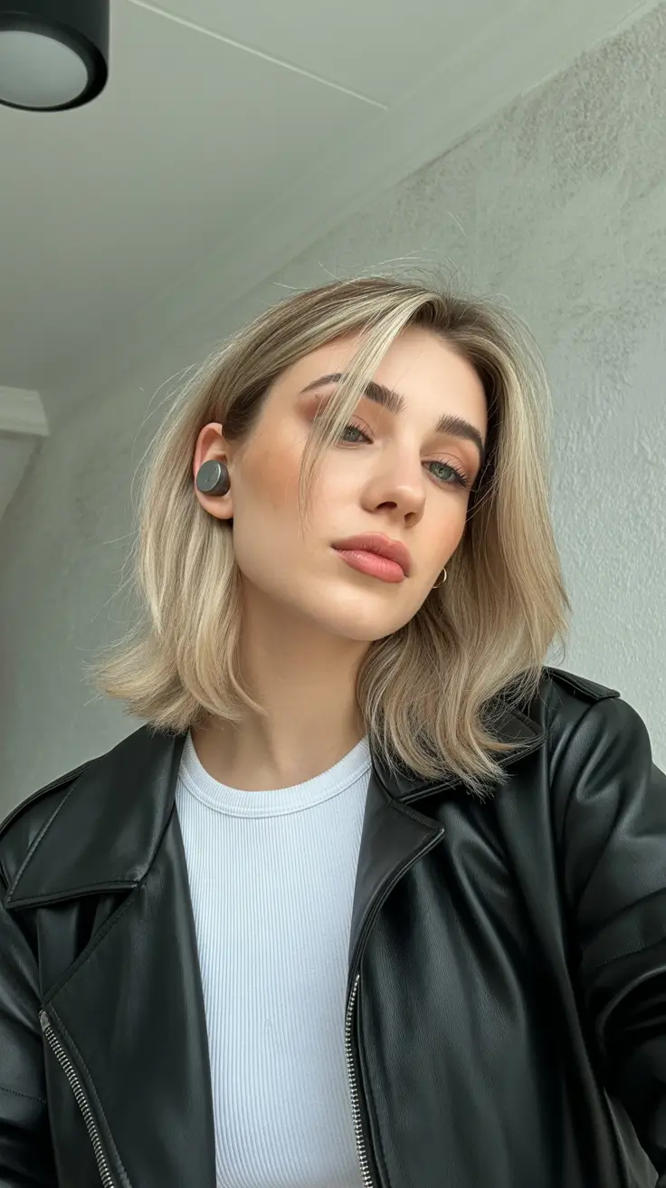 amazing spring mid length haircut 2026 Chic Shoulder-Length Blonde with Textured Ends