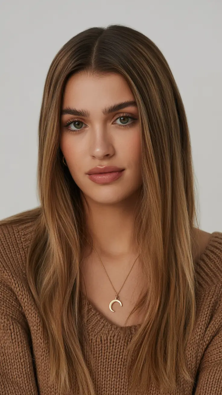 amazing spring mid length haircut 2026 Dimensional Caramel Layers with Face Framing