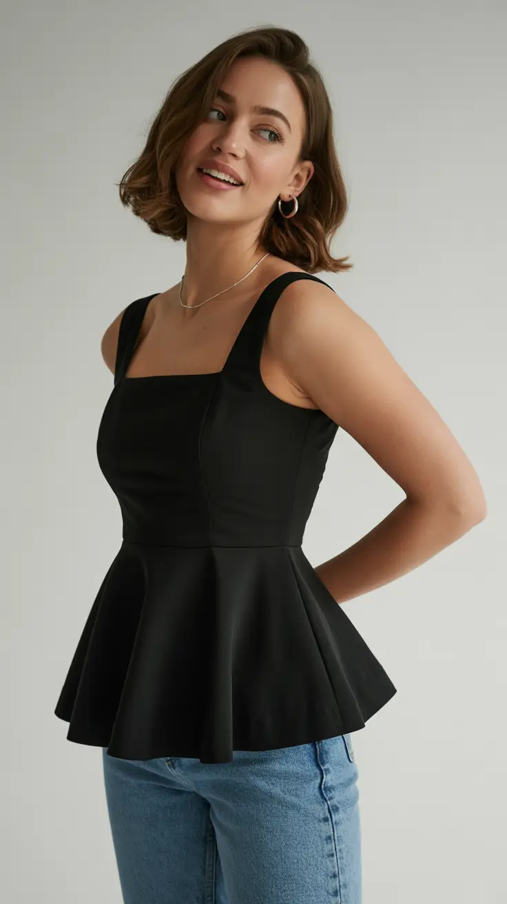 bold spring break outfit 2026 Chic Minimalism with a Peplum Twist