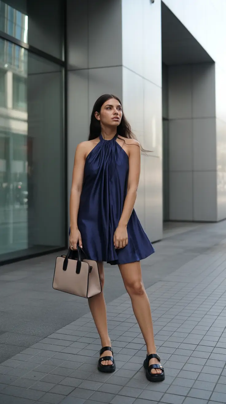 bold spring break outfit 2026 Midnight Satin for Sleek Urban Adventures