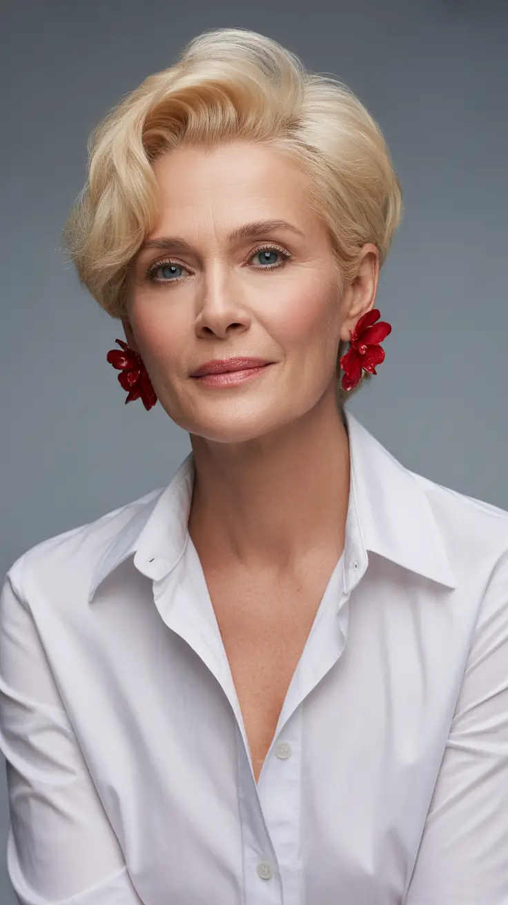 chicest spring haircuts for women over 50 2026 Modern Long Pixie with Side-Swept Volume