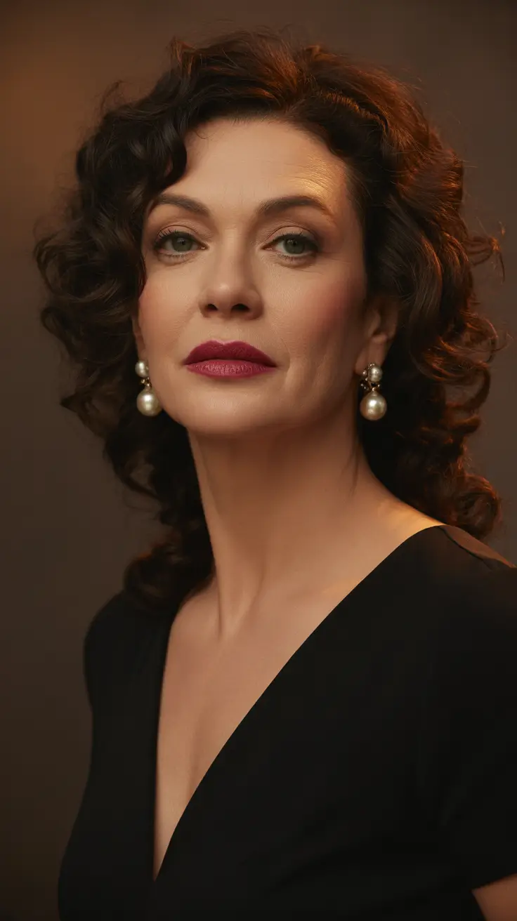 chicest spring haircuts for women over 50 2026 Defined Short Curly Shag with Depth