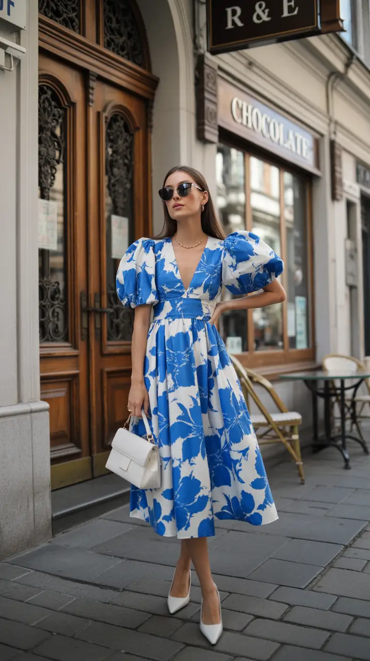 comfy spring outfits for lounging 2026 Bold Florals With a Classic Silhouette