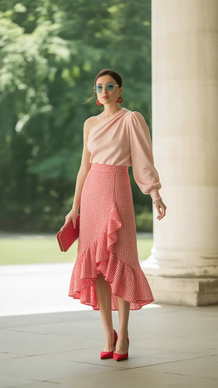 comfy spring outfits for lounging 2026 Soft Spring Elegance in Asymmetrical Silhouettes