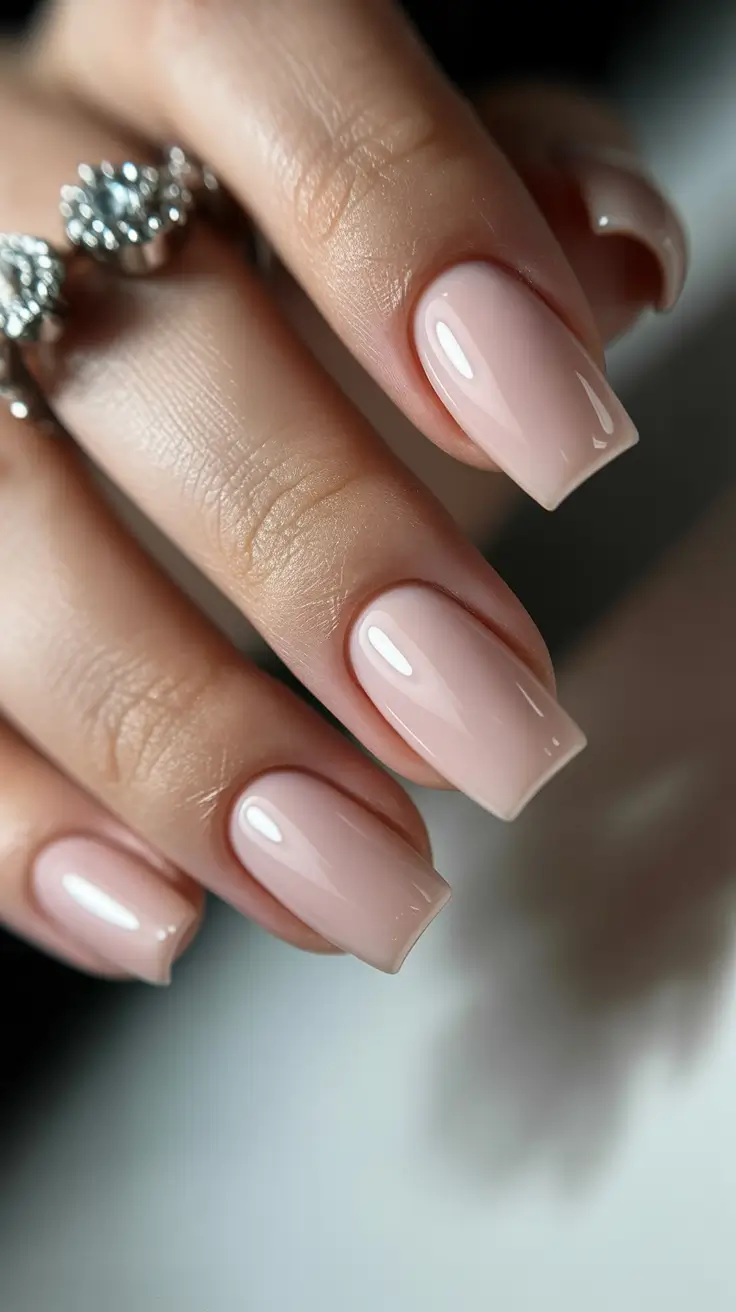 conservative spring nails for work 2026 Sheer Blush Nude The Boardroom Classic