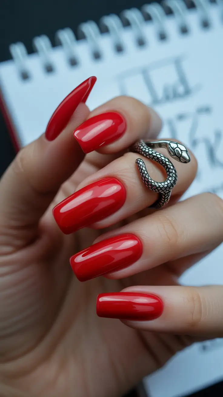 conservative spring nails for work 2026 Classic Red Revisited Controlled Power