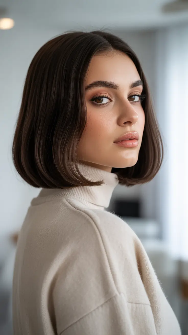 cool spring bob haircut 2026 Velvety Mocha Classic Bob