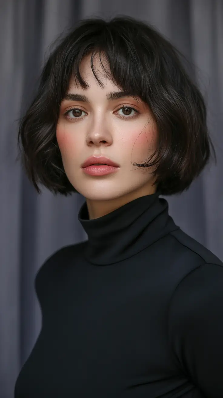 cool spring bob haircut 2026 Textured French-Inspired Micro Bob