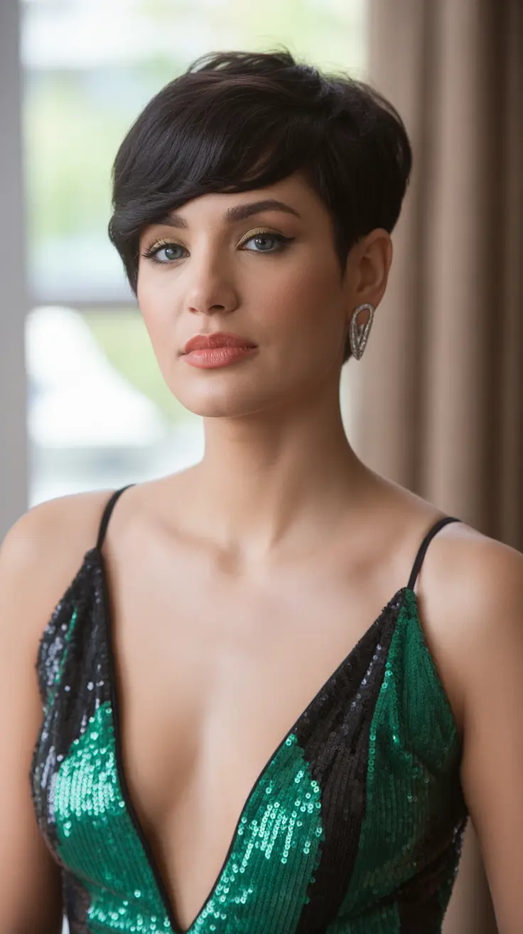 dreamy spring haircuts 2026 Elegant Pixie Sweep