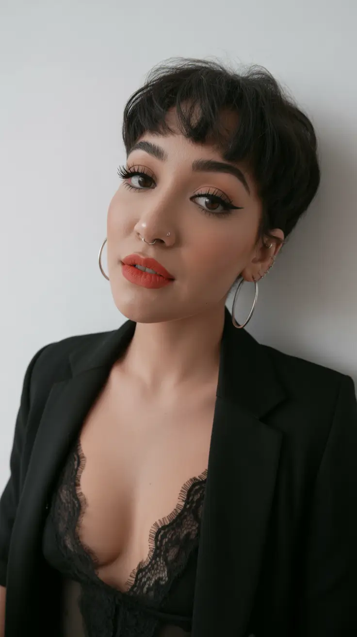 dreamy spring haircuts 2026 The Modern Short Muse With Baby Bangs