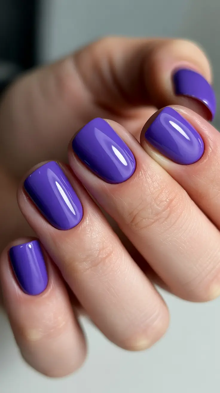 Fresh Spring Nails Acrylic 2026 Pretty Purple Shine