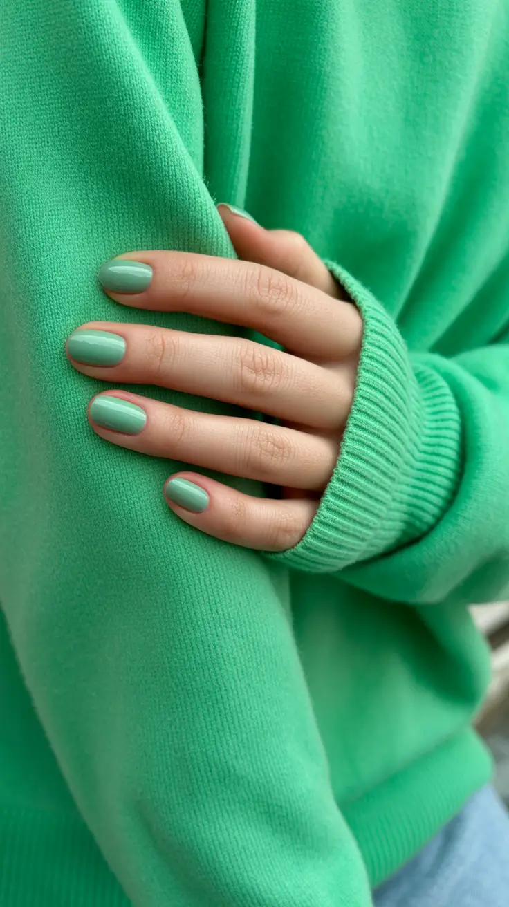 Fresh Spring Nails Acrylic 2026 Mint Green