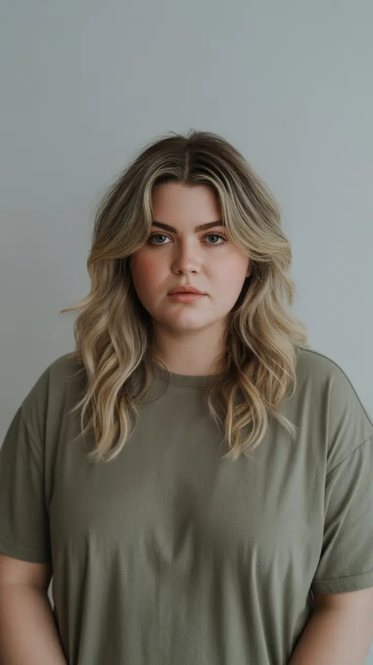 Gorgeous Spring Haircuts for Plus Size Women 2026 Layered Medium Waves with Curtain Lift