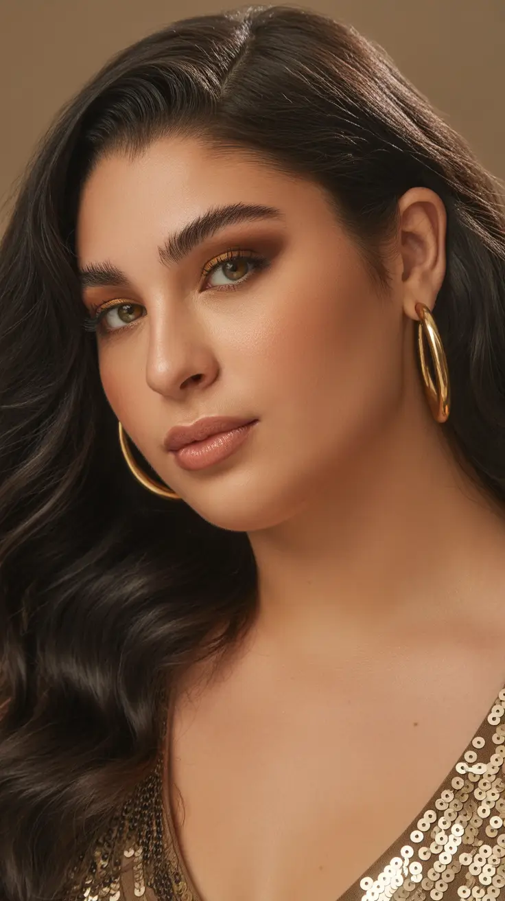 Gorgeous Spring Haircuts for Plus Size Women 2026 Glossy Hollywood Waves for Elevated Spring Glam