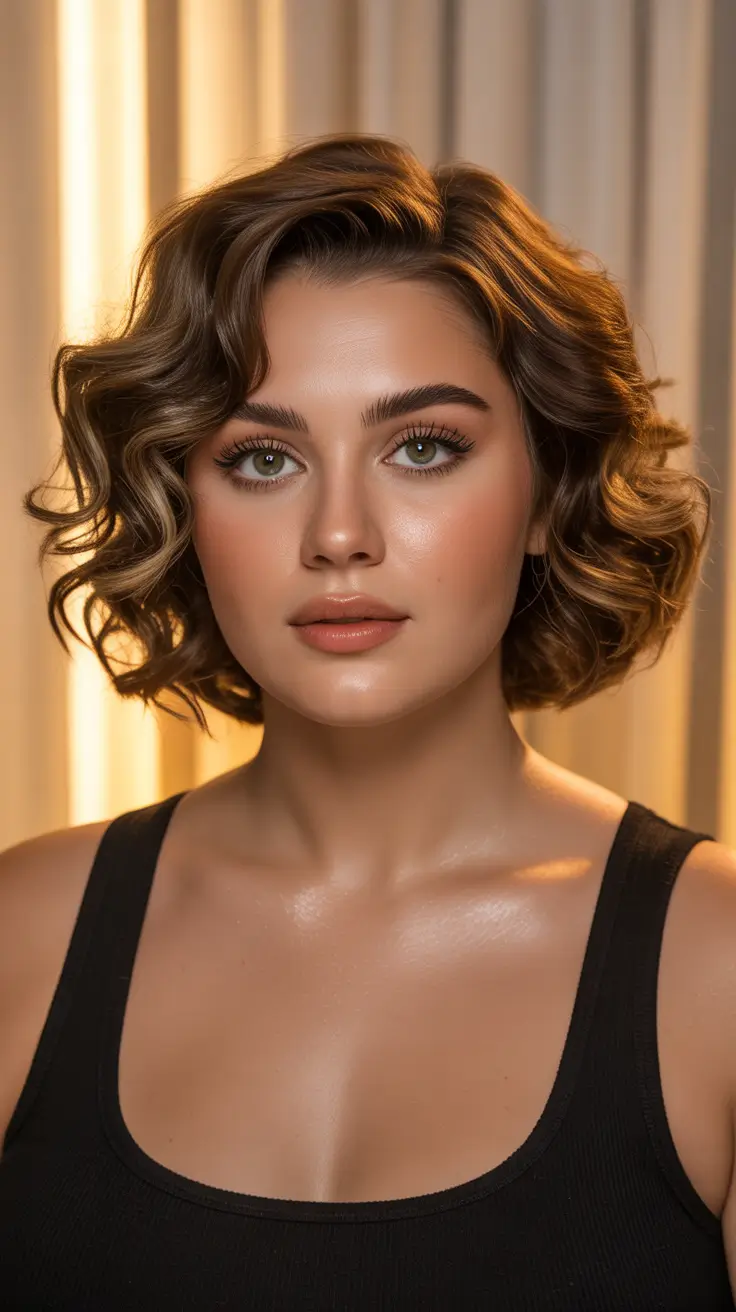 Gorgeous Spring Haircuts for Plus Size Women 2026 Short Curly Bob with Luxurious Bounce