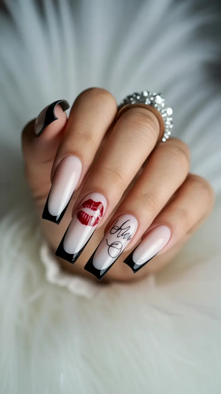 March Nails 2026 Chic Noir Kiss