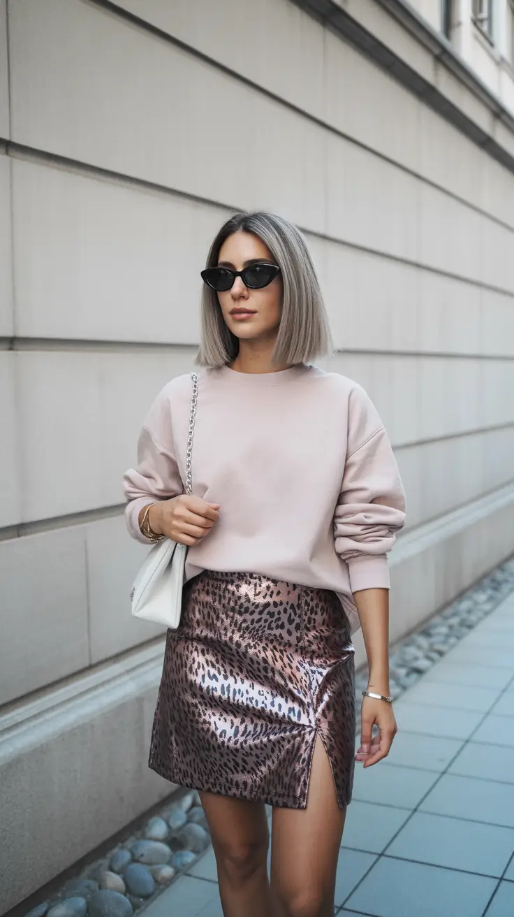 March Outfits 2026 Soft Neutrals With Metallic Boldness