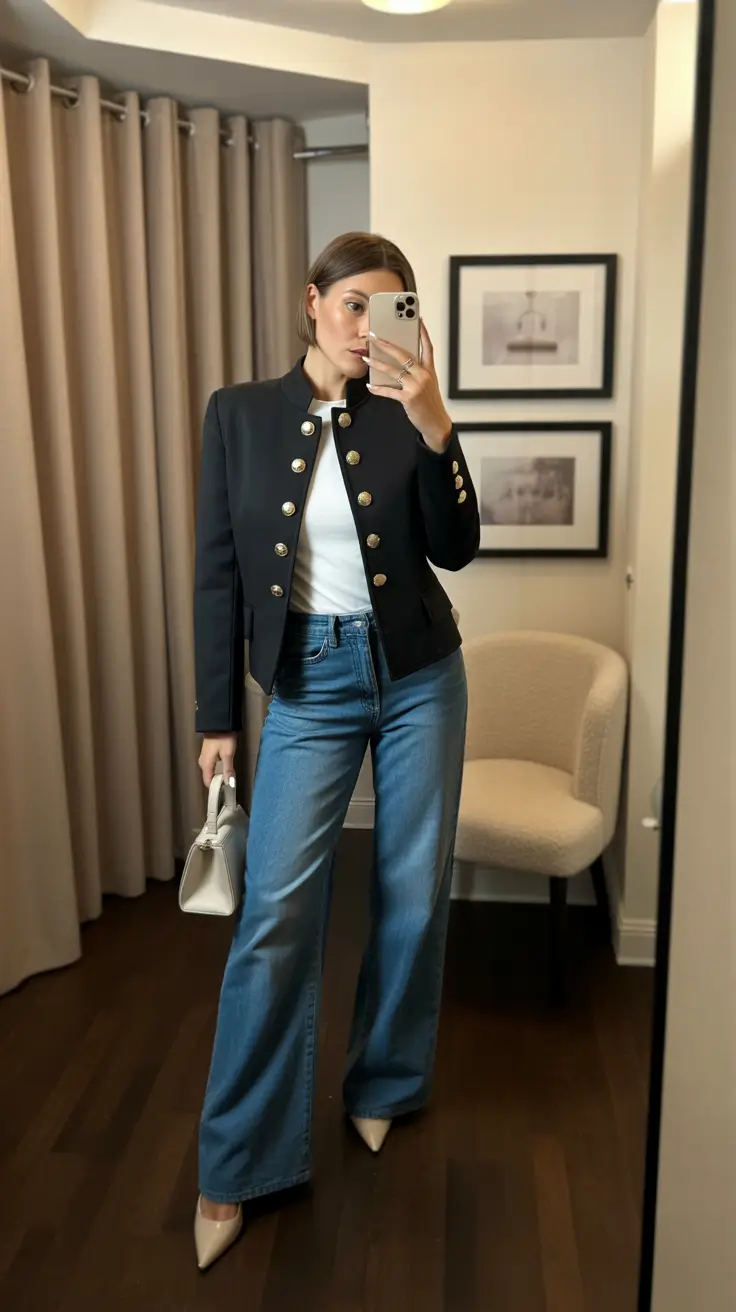 March Outfits 2026 Military-Inspired Chic for Polished Spring Days