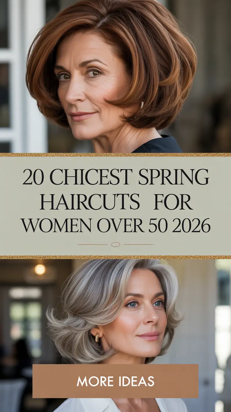 Chicest Spring Haircuts for Women Over 50 2026: From Short Bob to Layered Medium Length Styles