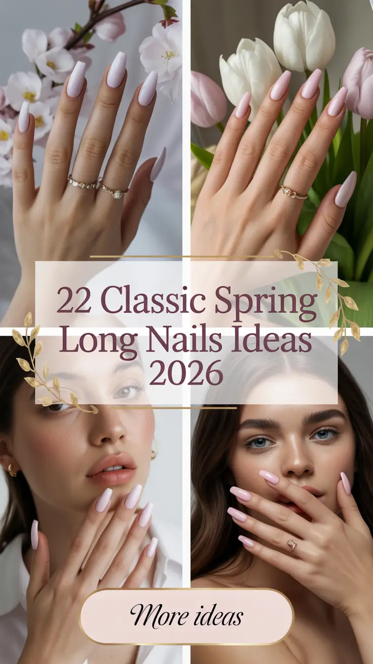 Classic Spring Long Nails Ideas 2026: Trendy Designs, Pastel Colors & Bold Inspiration