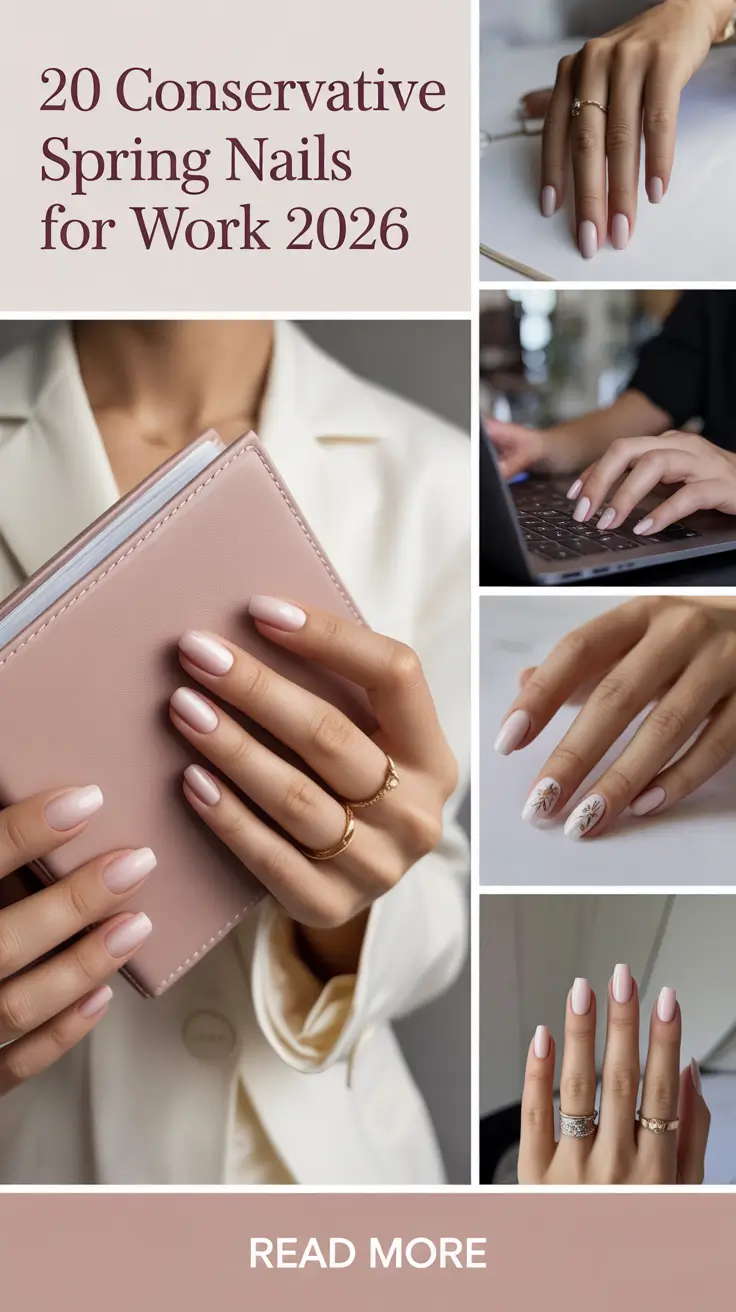 Conservative Spring Nails for Work 2026: Professional & Office-Ready Ideas